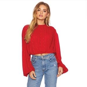 NWT XS Beach Riot Maddy Top Red